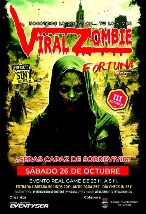 ENTRADAS VIRAL ZOMBIE 26 OCTUBRE FORTUNA (MURCIA)