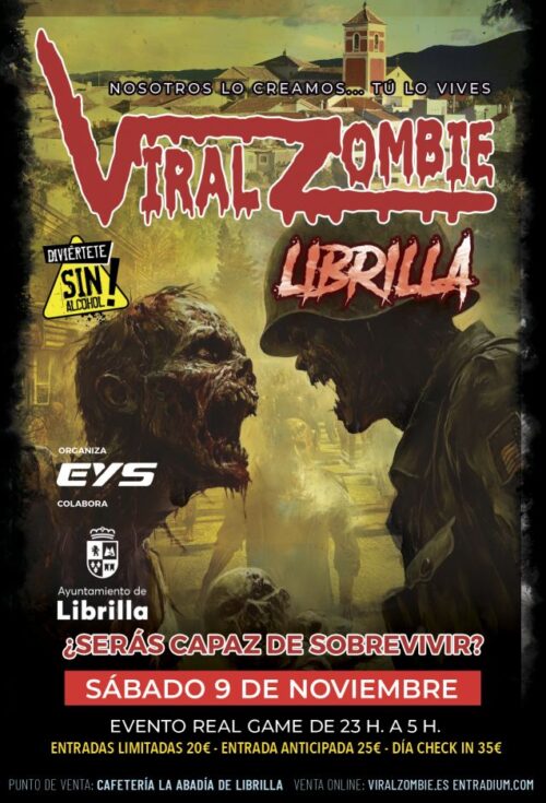 ENTRADAS VIRAL ZOMBIE 9 NOVIEMBRE LIBRILLA (MURCIA)