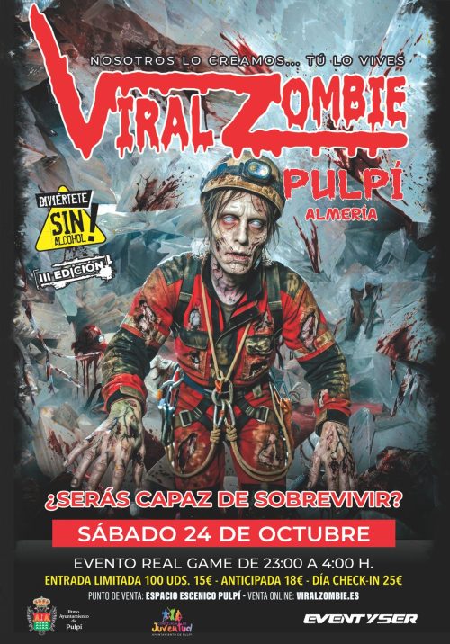 ENTRADAS VIRAL ZOMBIE 24 OCTUBRE PULPÍ (ALMERÍA)