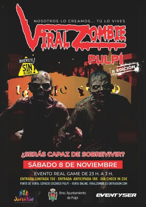 ENTRADAS VIRAL ZOMBIE 8 NOVIEMBRE PULPÍ (ALMERÍA)