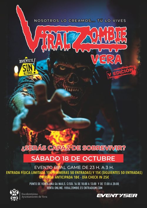 ENTRADAS VIRAL ZOMBIE 18 OCTUBRE VERA (ALMERÍA)
