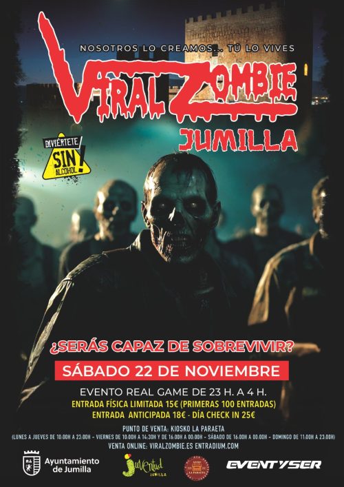ENTRADAS VIRAL ZOMBIE 22 NOVIEMBRE 2025 JUMILLA (MURCIA)